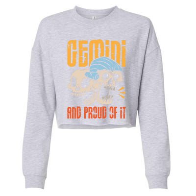 Funny Gemini Zodiac Sign Horoscope Astrology Great Gift Cropped Pullover Crew