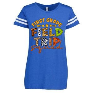 First Grade Zoo Field Trip Squad Matching Students Teacher Enza Ladies Jersey Football T-Shirt