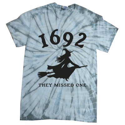 Funny Halloween 1692 They Missed One Salem Witch Tie-Dye T-Shirt