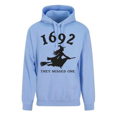 Funny Halloween 1692 They Missed One Salem Witch Unisex Surf Hoodie