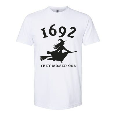 Funny Halloween 1692 They Missed One Salem Witch Softstyle® CVC T-Shirt