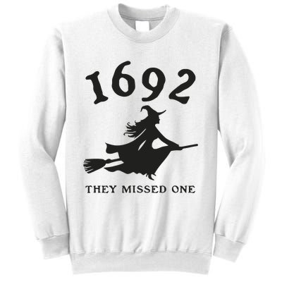 Funny Halloween 1692 They Missed One Salem Witch Sweatshirt