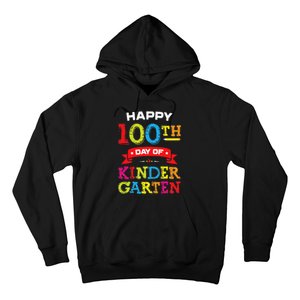 funny Happy 100th Day Of Kindergarten For Teacher Hoodie