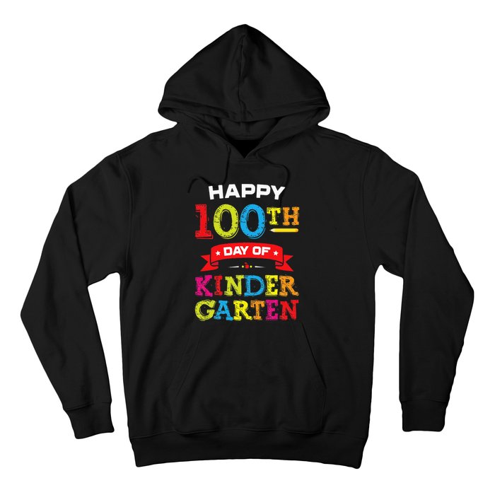 funny Happy 100th Day Of Kindergarten For Teacher Hoodie