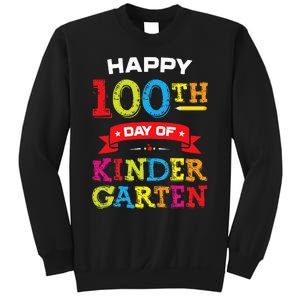 funny Happy 100th Day Of Kindergarten For Teacher Sweatshirt