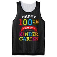 funny Happy 100th Day Of Kindergarten For Teacher Mesh Reversible Basketball Jersey Tank