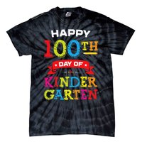 funny Happy 100th Day Of Kindergarten For Teacher Tie-Dye T-Shirt