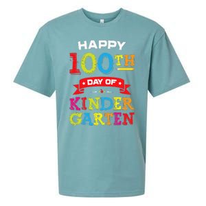 funny Happy 100th Day Of Kindergarten For Teacher Sueded Cloud Jersey T-Shirt