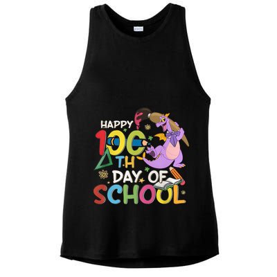 Figgment Happy 100th Days Of School Teacher Funny Student Love Ladies PosiCharge Tri-Blend Wicking Tank