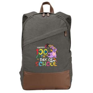 Figgment Happy 100th Days Of School Teacher Funny Student Love Cotton Canvas Backpack