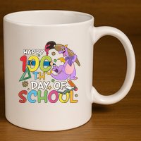 Figgment Happy 100th Days Of School Teacher Funny Student Love 11oz C Handle Ceramic Mug
