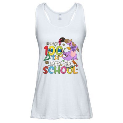 Figgment Happy 100th Days Of School Teacher Funny Student Love Ladies Essential Flowy Tank