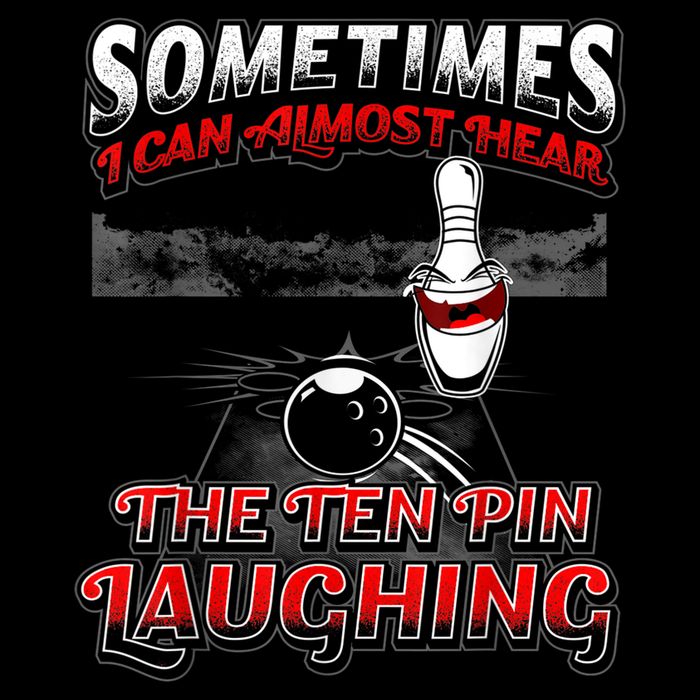 Funny Hear 10 Pin Laughing Gift Funny Bowling Gift Drawstring Bag