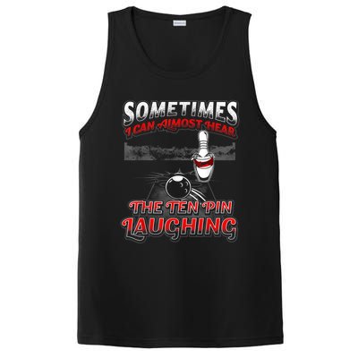 Funny Hear 10 Pin Laughing Gift Funny Bowling Gift PosiCharge Competitor Tank