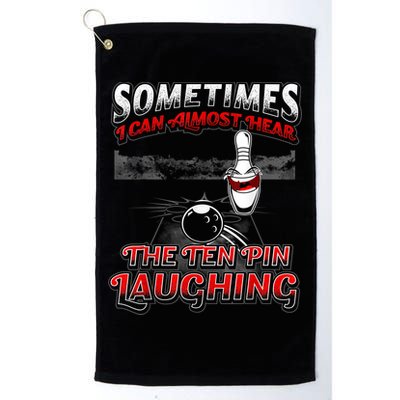 Funny Hear 10 Pin Laughing Gift Funny Bowling Gift Golf Towel