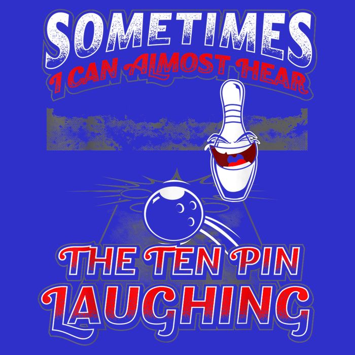 Funny Hear 10 Pin Laughing Gift Funny Bowling Gift 16 in Basic Backpack