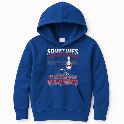 Funny Hear 10 Pin Laughing Gift Funny Bowling Gift Kids Hoodie