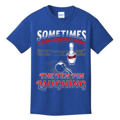 Funny Hear 10 Pin Laughing Gift Funny Bowling Gift Kids T-Shirt