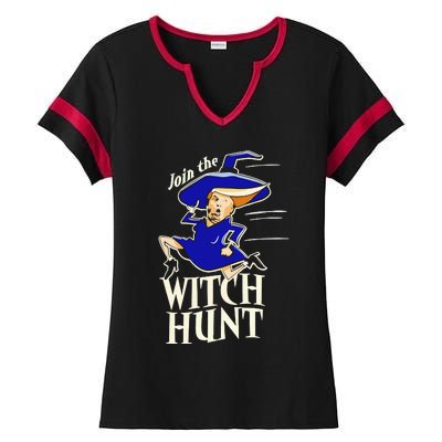 Funny Halloween 2024 Donald Trump Join The Witch Hunt Ladies Halftime Notch Neck Tee