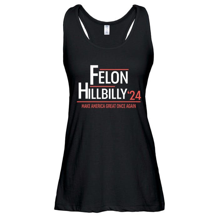 Felon Hillbilly 2024 Trump Vance 2024 2024 Election Ladies Essential Flowy Tank