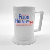 Felon Hillbilly 2024 Trump Vance 2024 2024 Election Beer Stein