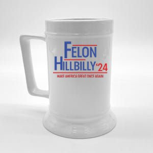 Felon Hillbilly 2024 Trump Vance 2024 2024 Election Beer Stein