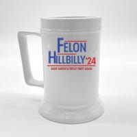 Felon Hillbilly 2024 Trump Vance 2024 2024 Election Beer Stein