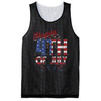 Fireworks Happy 4th Of July US Flag American 4th Of July Mesh Reversible Basketball Jersey Tank