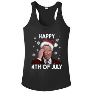 Funny Happy 4th Of July Joe Biden Costume Santa Great Gift Meaningful Gift Ladies PosiCharge Competitor Racerback Tank