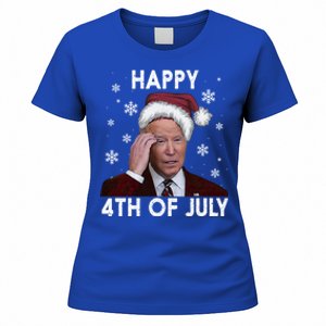 Funny Happy 4th Of July Joe Biden Costume Santa Great Gift Meaningful Gift Women's T-Shirt