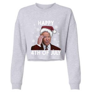 Funny Happy 4th Of July Joe Biden Costume Santa Great Gift Meaningful Gift Cropped Pullover Crew