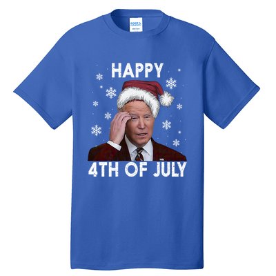 Funny Happy 4th Of July Joe Biden Costume Santa Gift Funny Gift Tall T-Shirt