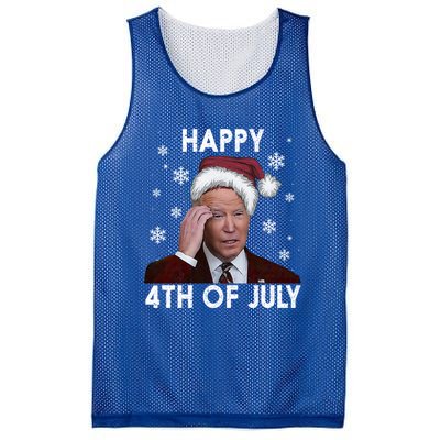 Funny Happy 4th Of July Joe Biden Costume Santa Gift Funny Gift Mesh Reversible Basketball Jersey Tank