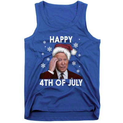 Funny Happy 4th Of July Joe Biden Costume Santa Gift Funny Gift Tank Top