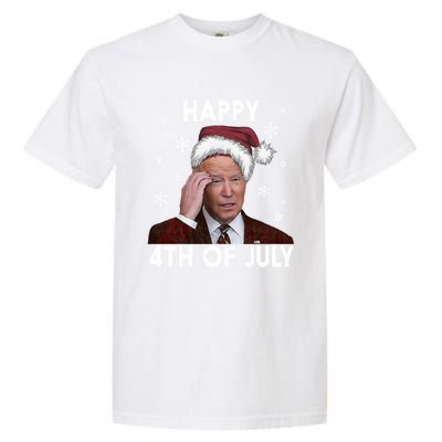 Funny Happy 4th Of July Joe Biden Costume Santa Gift Funny Gift Garment-Dyed Heavyweight T-Shirt