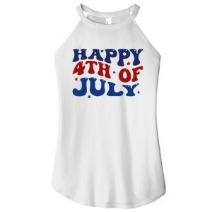 Fireworks Happy 4th Of July US Flag American 4th Of July Women's Perfect Tri Rocker Tank