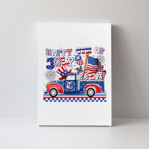 Fireworks Happy 4th Of July Usa Flag American 4th July Canvas