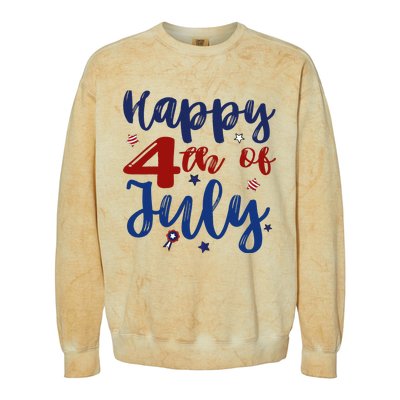 Fireworks Happy 4th Of July US Flag American 4th Of July Colorblast Crewneck Sweatshirt