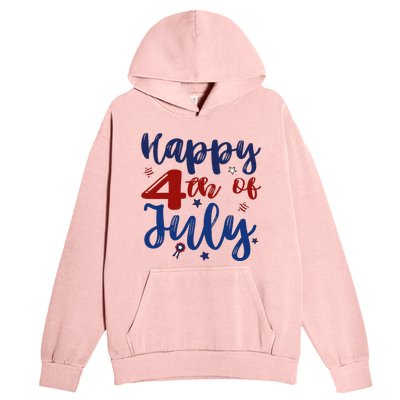 Fireworks Happy 4th Of July US Flag American 4th Of July Urban Pullover Hoodie