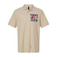 Fireworks Happy 4th Of July US Flag American 4th Of July Softstyle Adult Sport Polo