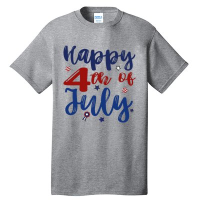 Fireworks Happy 4th Of July US Flag American 4th Of July Tall T-Shirt