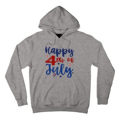 Fireworks Happy 4th Of July US Flag American 4th Of July Tall Hoodie