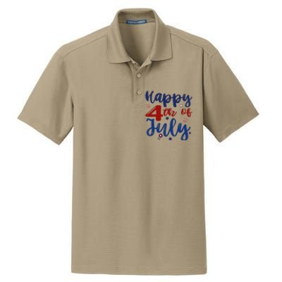 Fireworks Happy 4th Of July US Flag American 4th Of July Dry Zone Grid Polo