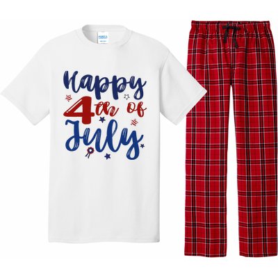 Fireworks Happy 4th Of July US Flag American 4th Of July Pajama Set