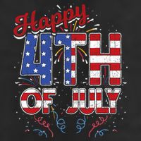 Fireworks Happy 4th Of July US Flag American 4th Of July 25L Jumbo Tote