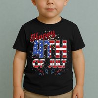 Fireworks Happy 4th Of July US Flag American 4th Of July Toddler T-Shirt