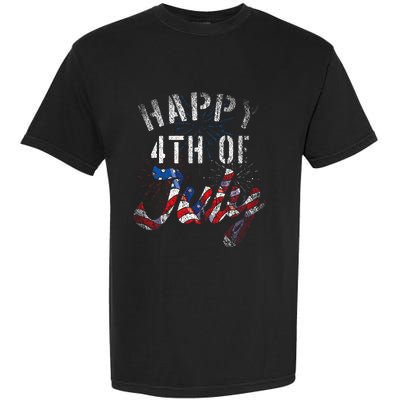 Fireworks Happy 4th Of July Us Flag American 4th Of July Garment-Dyed Heavyweight T-Shirt