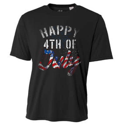 Fireworks Happy 4th Of July Us Flag American 4th Of July Cooling Performance Crew T-Shirt