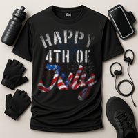 Fireworks Happy 4th Of July Us Flag American 4th Of July Performance Shirt