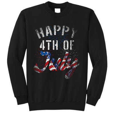 Fireworks Happy 4th Of July Us Flag American 4th Of July Sweatshirt